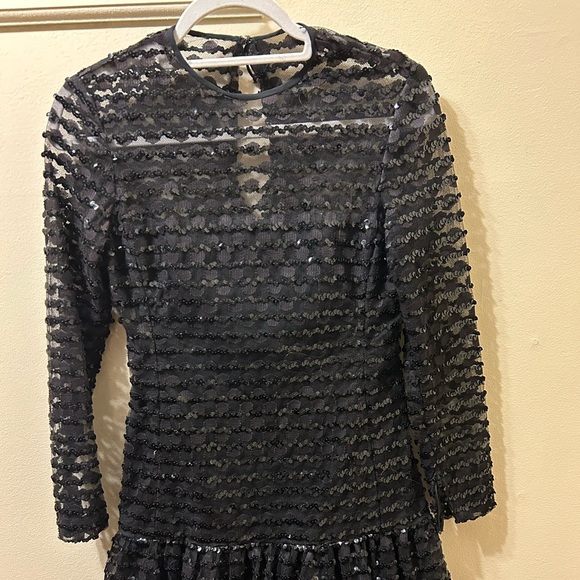 Joan Leslie by Kasper vintage sequined and feather dress - Picture 3 of 6